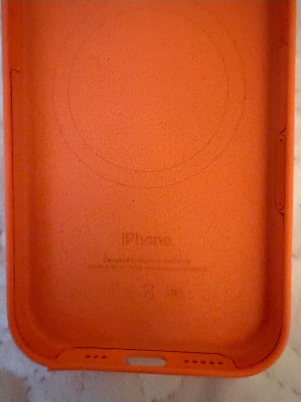 Apple Orange Silicone iPhone Case with Apple Logo